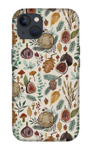 Load image into Gallery viewer, Figs, Mushrooms and Leaves Pattern - Phone Case