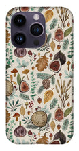Load image into Gallery viewer, Figs, Mushrooms and Leaves Pattern - Phone Case