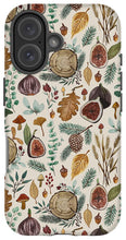 Load image into Gallery viewer, Figs, Mushrooms and Leaves Pattern - Phone Case