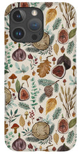 Load image into Gallery viewer, Figs, Mushrooms and Leaves Pattern - Phone Case
