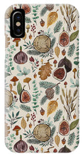 Load image into Gallery viewer, Figs, Mushrooms and Leaves Pattern - Phone Case