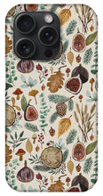 Load image into Gallery viewer, Figs, Mushrooms and Leaves Pattern - Phone Case