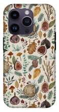 Load image into Gallery viewer, Figs, Mushrooms and Leaves Pattern - Phone Case