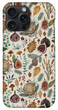 Load image into Gallery viewer, Figs, Mushrooms and Leaves Pattern - Phone Case