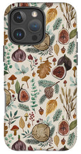 Load image into Gallery viewer, Figs, Mushrooms and Leaves Pattern - Phone Case