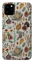 Load image into Gallery viewer, Figs, Mushrooms and Leaves Pattern - Phone Case