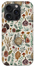 Load image into Gallery viewer, Figs, Mushrooms and Leaves Pattern - Phone Case