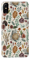 Load image into Gallery viewer, Figs, Mushrooms and Leaves Pattern - Phone Case