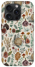 Load image into Gallery viewer, Figs, Mushrooms and Leaves Pattern - Phone Case