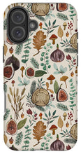 Load image into Gallery viewer, Figs, Mushrooms and Leaves Pattern - Phone Case