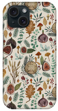 Load image into Gallery viewer, Figs, Mushrooms and Leaves Pattern - Phone Case