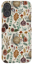 Load image into Gallery viewer, Figs, Mushrooms and Leaves Pattern - Phone Case