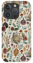 Load image into Gallery viewer, Figs, Mushrooms and Leaves Pattern - Phone Case