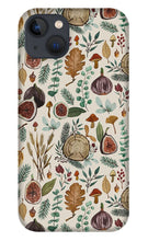 Load image into Gallery viewer, Figs, Mushrooms and Leaves Pattern - Phone Case