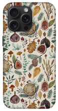 Load image into Gallery viewer, Figs, Mushrooms and Leaves Pattern - Phone Case