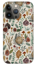 Load image into Gallery viewer, Figs, Mushrooms and Leaves Pattern - Phone Case