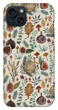 Load image into Gallery viewer, Figs, Mushrooms and Leaves Pattern - Phone Case