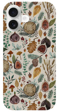 Load image into Gallery viewer, Figs, Mushrooms and Leaves Pattern - Phone Case