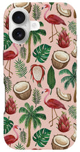 Load image into Gallery viewer, Flamingo Coconut Pattern - Phone Case