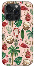 Load image into Gallery viewer, Flamingo Coconut Pattern - Phone Case