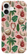 Load image into Gallery viewer, Flamingo Coconut Pattern - Phone Case