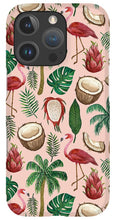 Load image into Gallery viewer, Flamingo Coconut Pattern - Phone Case