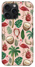 Load image into Gallery viewer, Flamingo Coconut Pattern - Phone Case