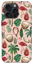 Load image into Gallery viewer, Flamingo Coconut Pattern - Phone Case