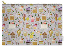 Load image into Gallery viewer, Floral Birthday Cakes, Ice Cream and Cocktails Pattern - Zip Pouch