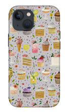 Load image into Gallery viewer, Floral Birthday Cakes, Ice Cream and Cocktails Pattern - Phone Case