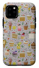 Load image into Gallery viewer, Floral Birthday Cakes, Ice Cream and Cocktails Pattern - Phone Case