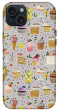 Load image into Gallery viewer, Floral Birthday Cakes, Ice Cream and Cocktails Pattern - Phone Case