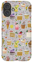 Load image into Gallery viewer, Floral Birthday Cakes, Ice Cream and Cocktails Pattern - Phone Case