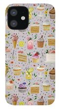 Load image into Gallery viewer, Floral Birthday Cakes, Ice Cream and Cocktails Pattern - Phone Case