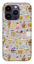 Load image into Gallery viewer, Floral Birthday Cakes, Ice Cream and Cocktails Pattern - Phone Case