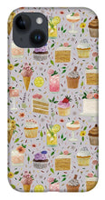 Load image into Gallery viewer, Floral Birthday Cakes, Ice Cream and Cocktails Pattern - Phone Case