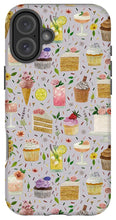 Load image into Gallery viewer, Floral Birthday Cakes, Ice Cream and Cocktails Pattern - Phone Case