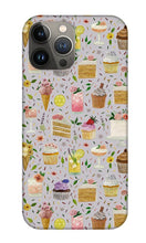 Load image into Gallery viewer, Floral Birthday Cakes, Ice Cream and Cocktails Pattern - Phone Case