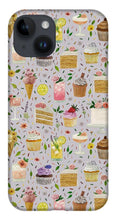 Load image into Gallery viewer, Floral Birthday Cakes, Ice Cream and Cocktails Pattern - Phone Case