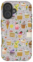 Load image into Gallery viewer, Floral Birthday Cakes, Ice Cream and Cocktails Pattern - Phone Case