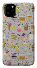 Load image into Gallery viewer, Floral Birthday Cakes, Ice Cream and Cocktails Pattern - Phone Case