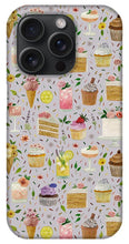 Load image into Gallery viewer, Floral Birthday Cakes, Ice Cream and Cocktails Pattern - Phone Case