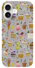 Load image into Gallery viewer, Floral Birthday Cakes, Ice Cream and Cocktails Pattern - Phone Case