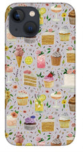 Load image into Gallery viewer, Floral Birthday Cakes, Ice Cream and Cocktails Pattern - Phone Case