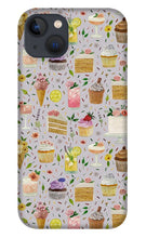 Load image into Gallery viewer, Floral Birthday Cakes, Ice Cream and Cocktails Pattern - Phone Case