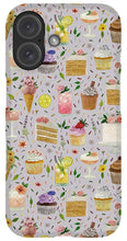 Load image into Gallery viewer, Floral Birthday Cakes, Ice Cream and Cocktails Pattern - Phone Case