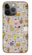 Load image into Gallery viewer, Floral Birthday Cakes, Ice Cream and Cocktails Pattern - Phone Case