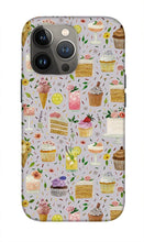 Load image into Gallery viewer, Floral Birthday Cakes, Ice Cream and Cocktails Pattern - Phone Case
