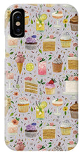 Load image into Gallery viewer, Floral Birthday Cakes, Ice Cream and Cocktails Pattern - Phone Case