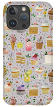 Load image into Gallery viewer, Floral Birthday Cakes, Ice Cream and Cocktails Pattern - Phone Case